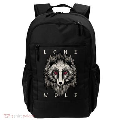 Lone Wolf Red Eyes Backpack