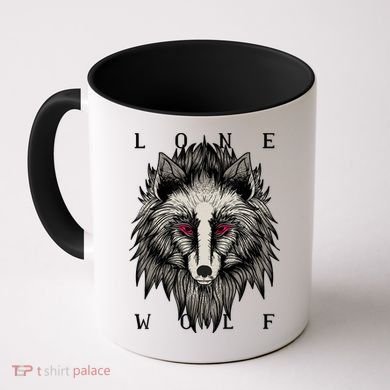 Lone Wolf Red Eyes Coffee Mug