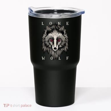 Lone Wolf Red Eyes Tumbler