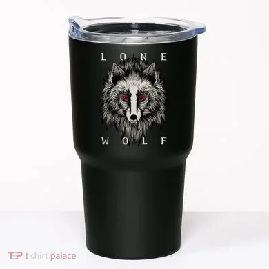 Lone Wolf Red Eyes Tumbler