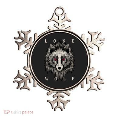 Lone Wolf Red Eyes Ornament