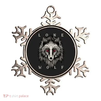 Lone Wolf Red Eyes Ornament