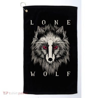 Lone Wolf Red Eyes Golf Towel