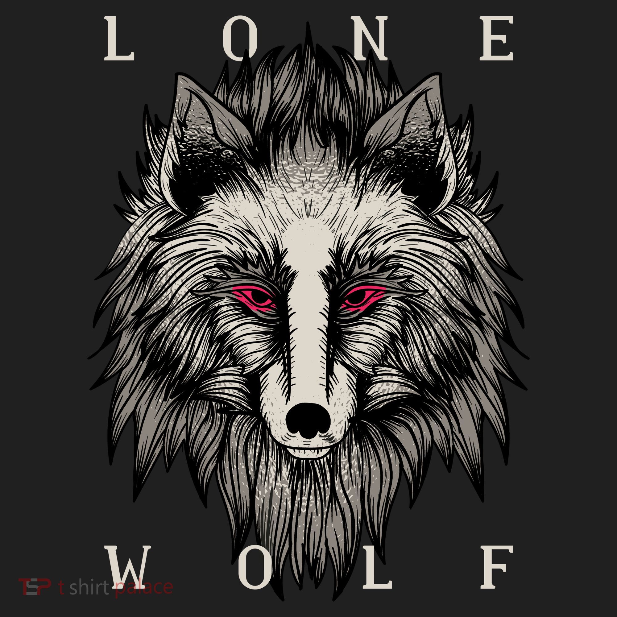 Lone Wolf Red Eyes Golf Towel