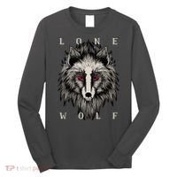 Lone Wolf Red Eyes Long Sleeve Shirt thumb 0