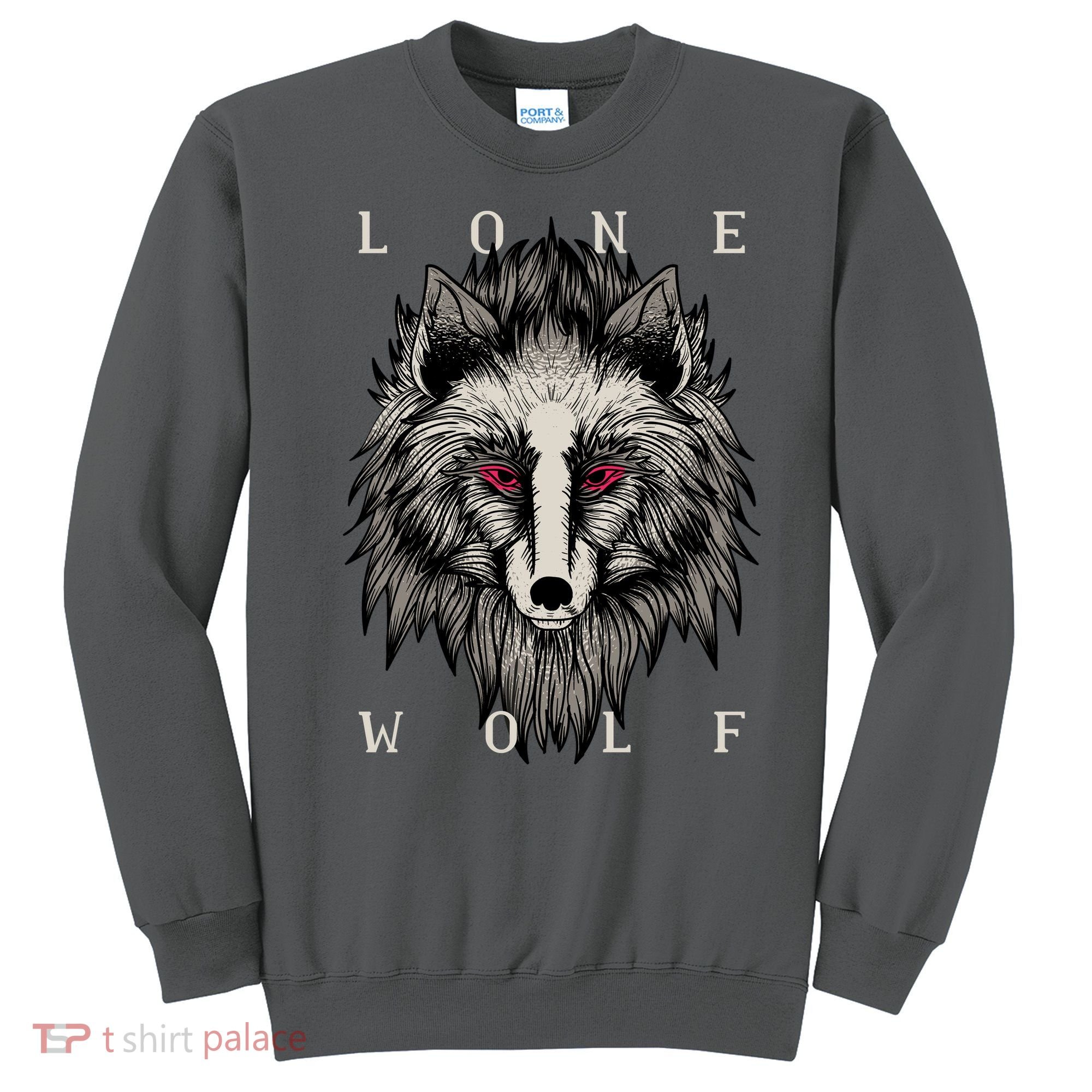 Lone Wolf Red Eyes Sweatshirt