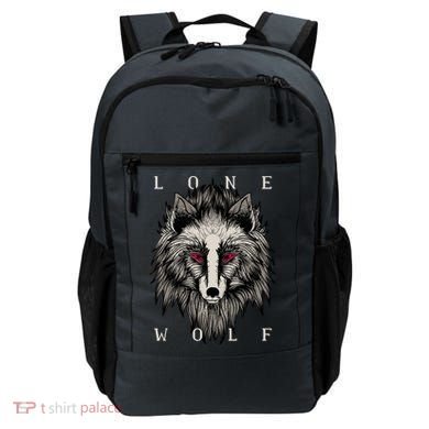 Lone Wolf Red Eyes Backpack