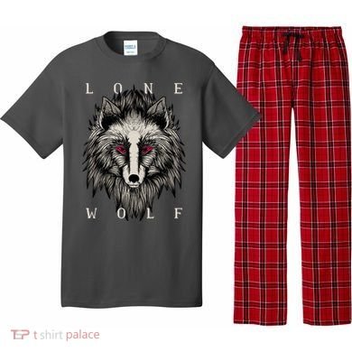Lone Wolf Red Eyes Pajama Set