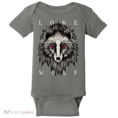 Lone Wolf Red Eyes Baby Bodysuit