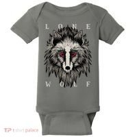 Lone Wolf Red Eyes Baby Bodysuit thumb 0