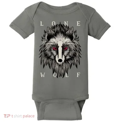 Lone Wolf Red Eyes Baby Bodysuit