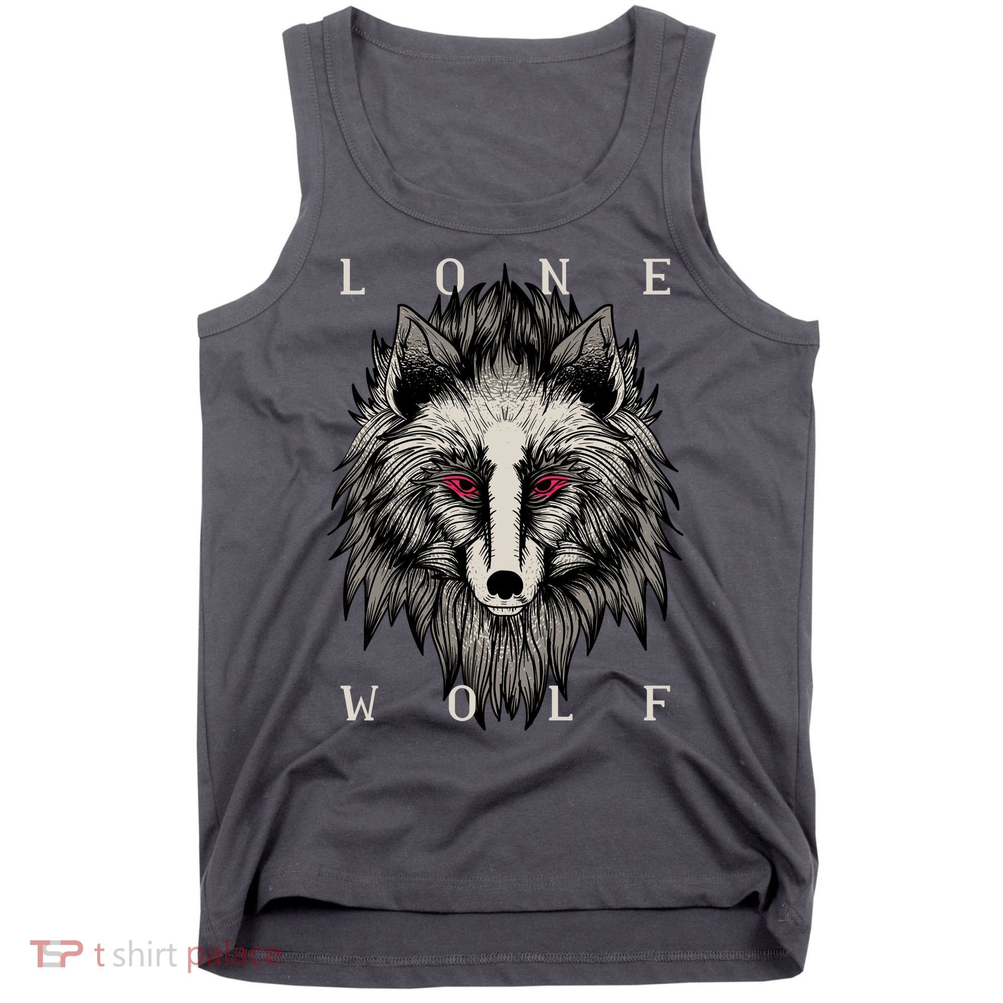 Lone Wolf Red Eyes Tank Top