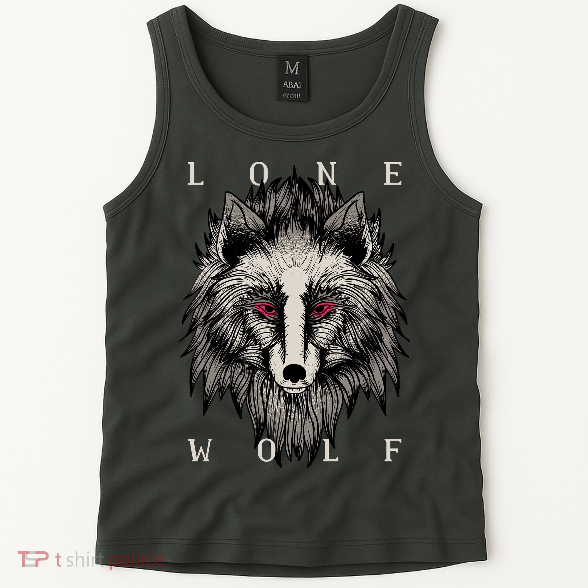 Lone Wolf Red Eyes Tank Top
