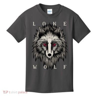 Lone Wolf Red Eyes Kids T-Shirt