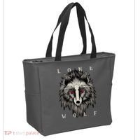 Lone Wolf Red Eyes Tote Bag thumb 2