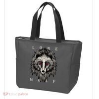 Lone Wolf Red Eyes Tote Bag thumb 3