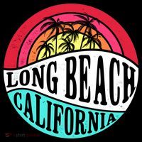 Long Beach California Retro Circle Apron thumb 3