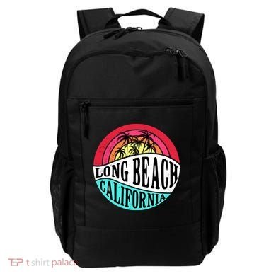 Long Beach California Retro Circle Backpack