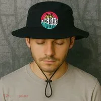 Long Beach California Retro Circle Bucket Hat thumb 2