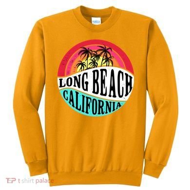 Long Beach California Retro Circle Sweatshirt