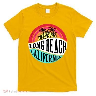 Long Beach California Retro Circle T-Shirt