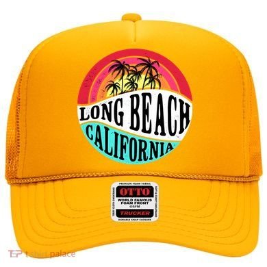 Long Beach California Retro Circle Hat