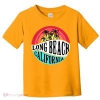 Long Beach California Retro Circle Toddler T-Shirt thumb 0