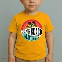Long Beach California Retro Circle Toddler T-Shirt thumb 2