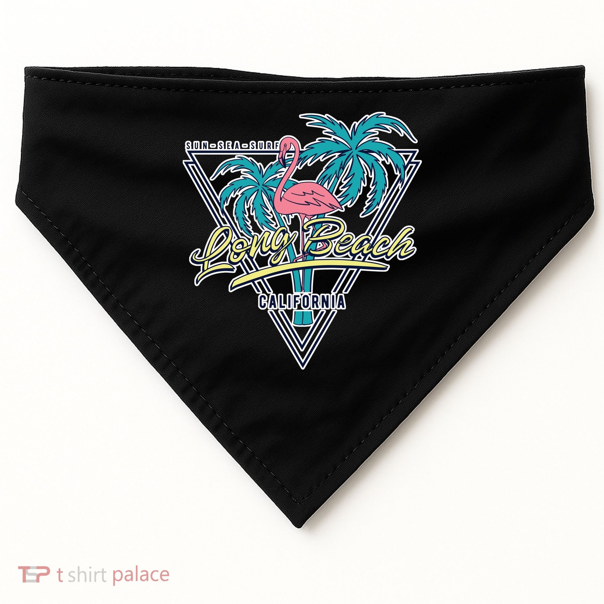 Long Beach California Retro Vibe USA-Made Doggie Bandana
