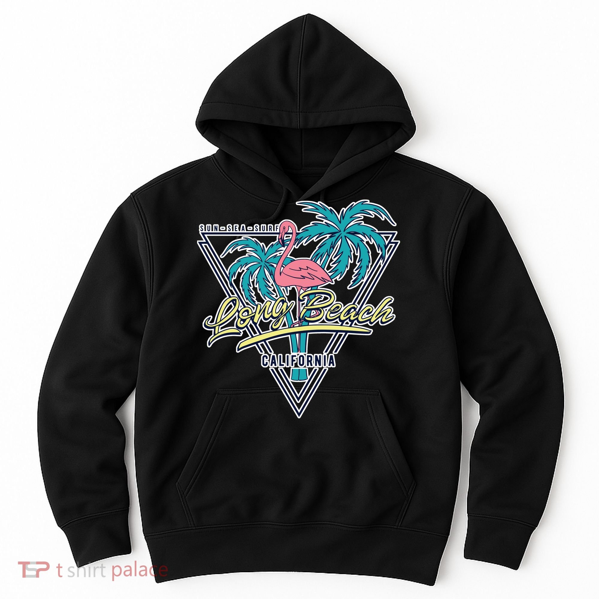 Long Beach California Retro Vibe Hoodie