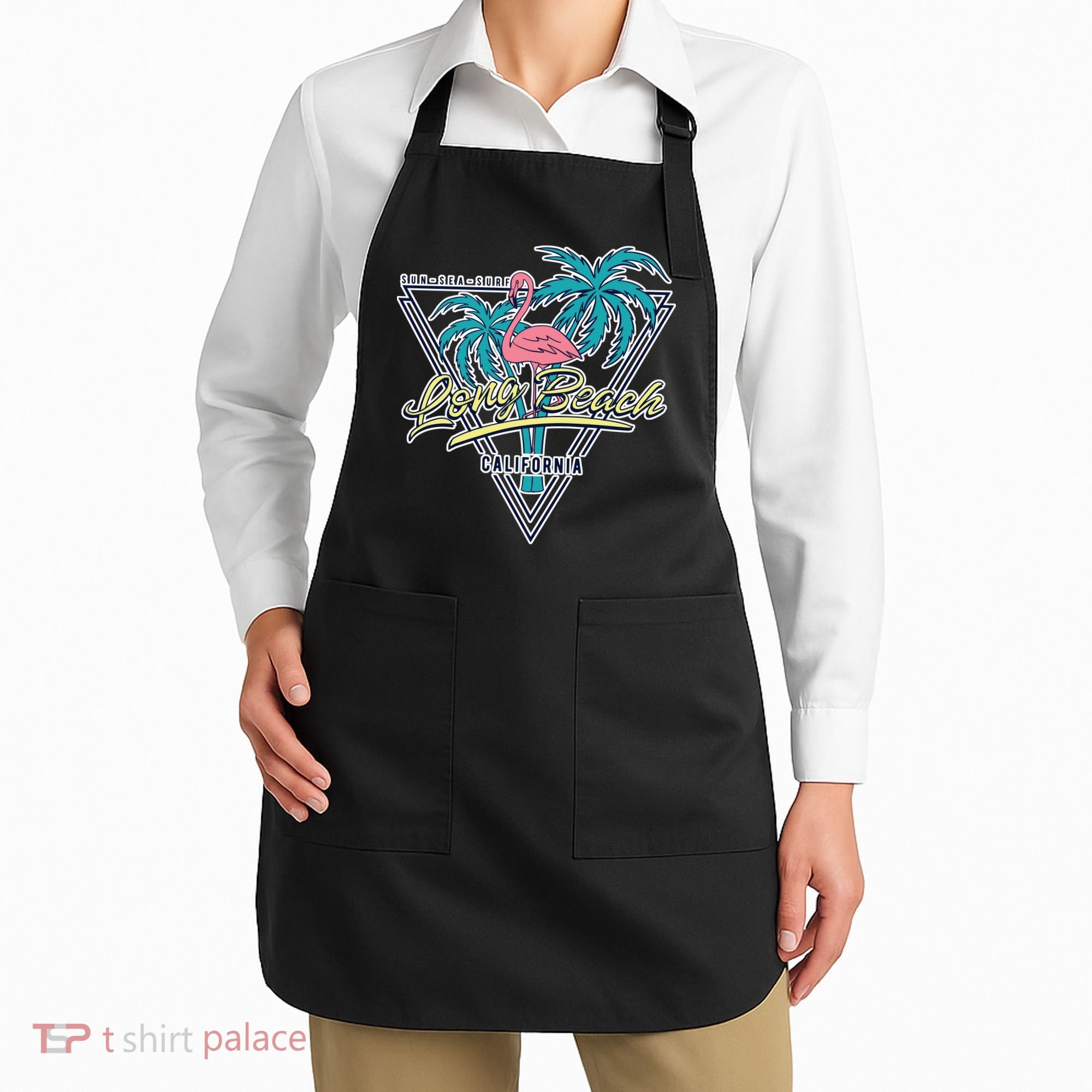 Long Beach California Retro Vibe Apron