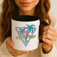 Long Beach California Retro Vibe Coffee Mug thumb 3