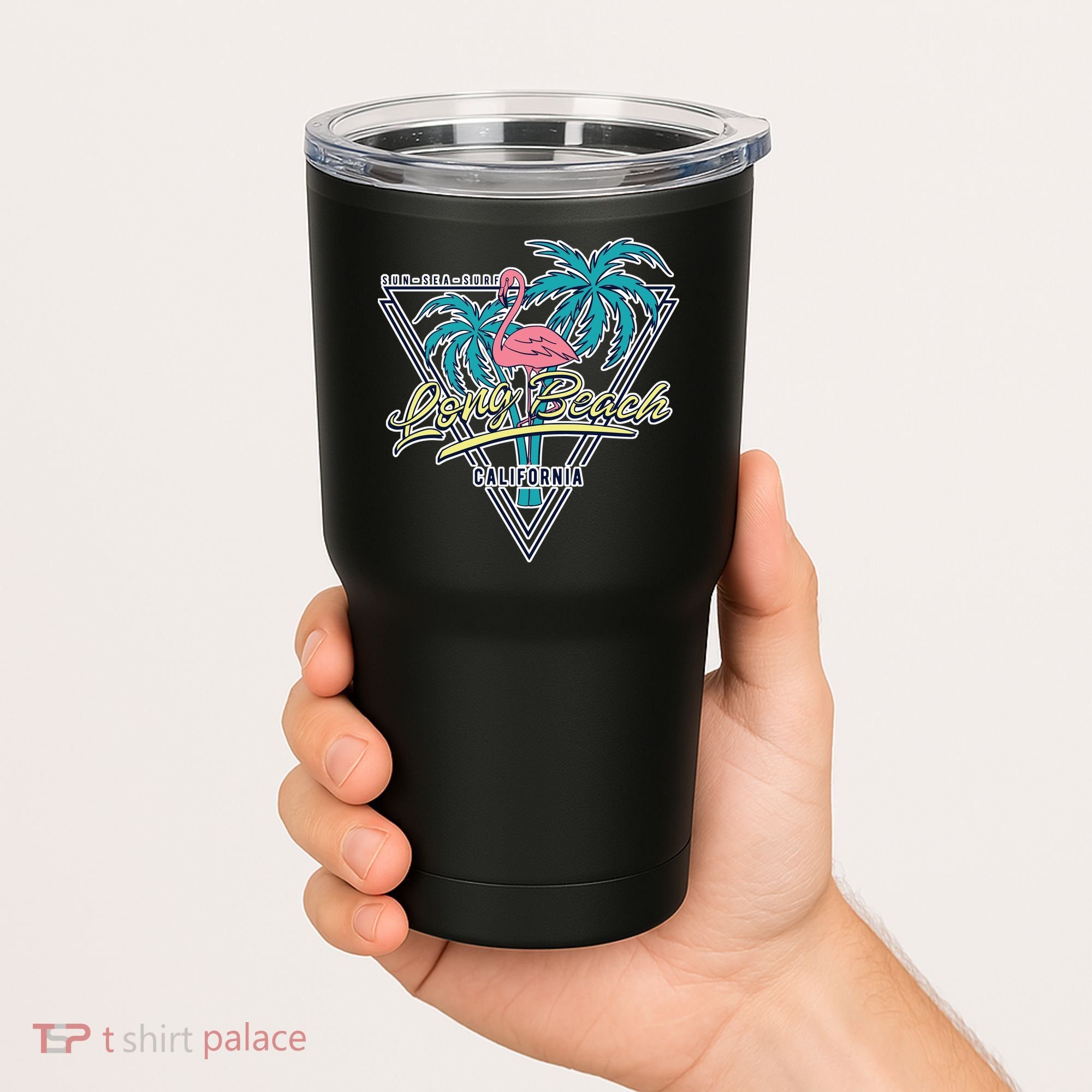 Long Beach California Retro Vibe Tumbler