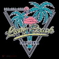 Long Beach California Retro Vibe Mousepad thumb 1