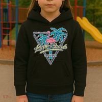 Long Beach California Retro Vibe Kids Hoodie thumb 3