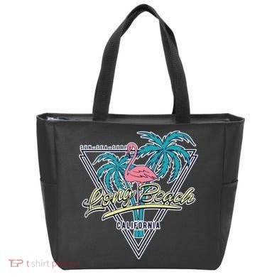 Long Beach California Retro Vibe Tote Bag