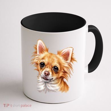 Long Haired Chihuahua Coffee Mug back