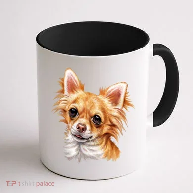 Long Haired Chihuahua Coffee Mug back