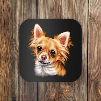 Long Haired Chihuahua Coaster