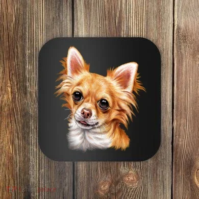 Long Haired Chihuahua Coaster