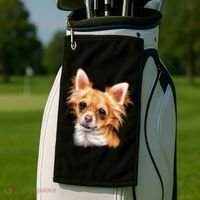 Long Haired Chihuahua Golf Towel thumb 2
