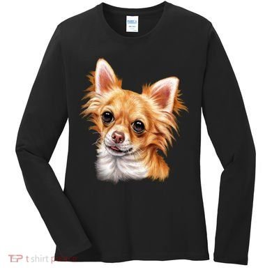 Long Haired Chihuahua Women's Long Sleeve Shirt