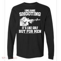 Long Range Shooting It's Like Golf But For Men Comfort Colors Heavyweight Long Sleeve T-Shirt thumb 0