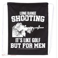 Long Range Shooting It's Like Golf But For Men Drawstring Bag thumb 0