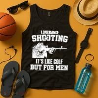 Long Range Shooting It's Like Golf But For Men Tank Top thumb 4