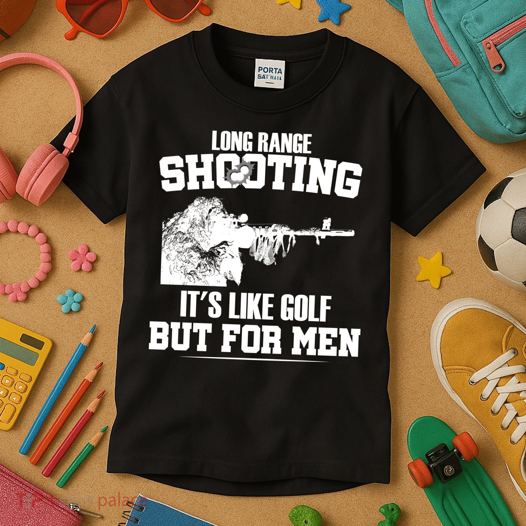 Long Range Shooting It's Like Golf But For Men Kids T-Shirt