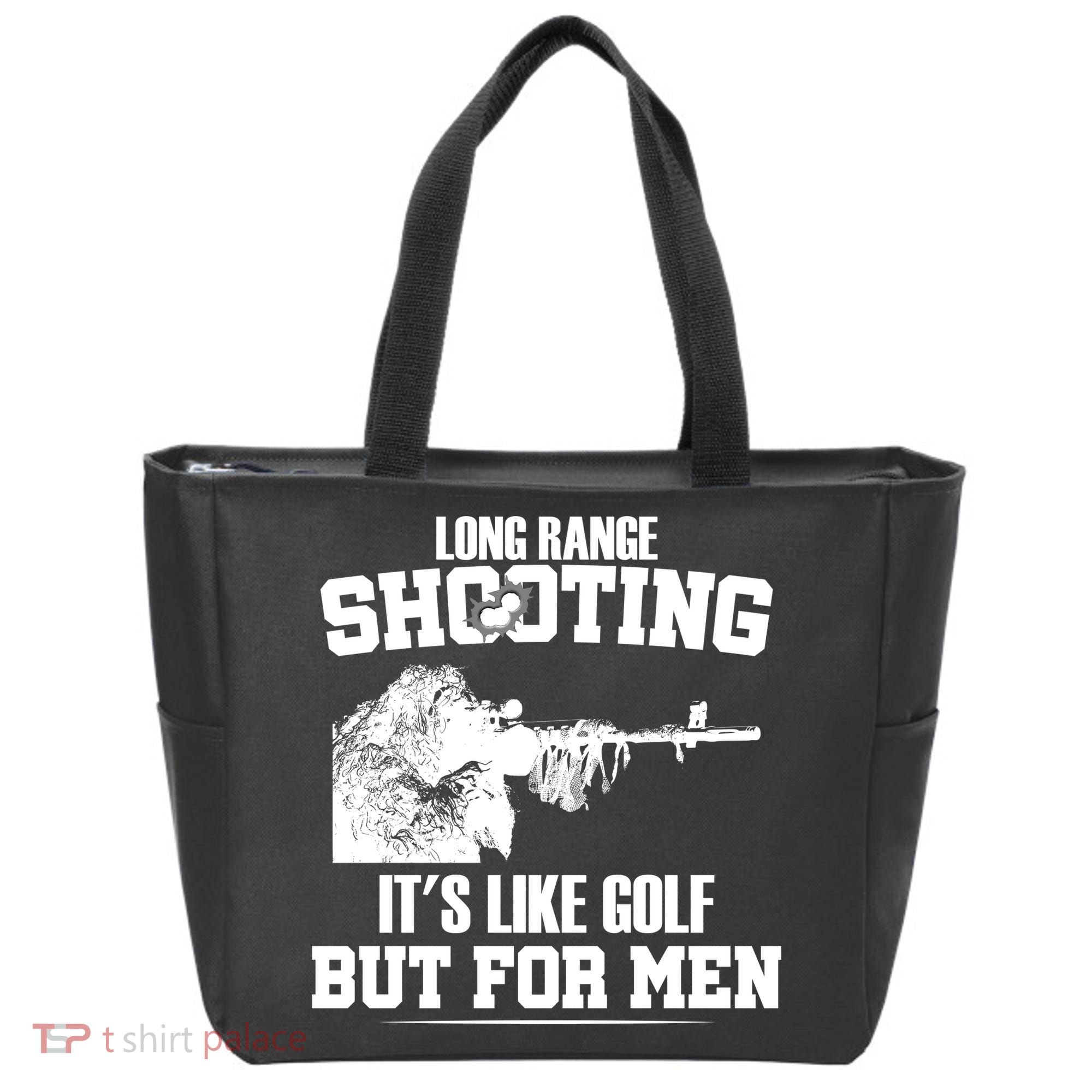 Long Range Shooting It's Like Golf But For Men Tote Bag