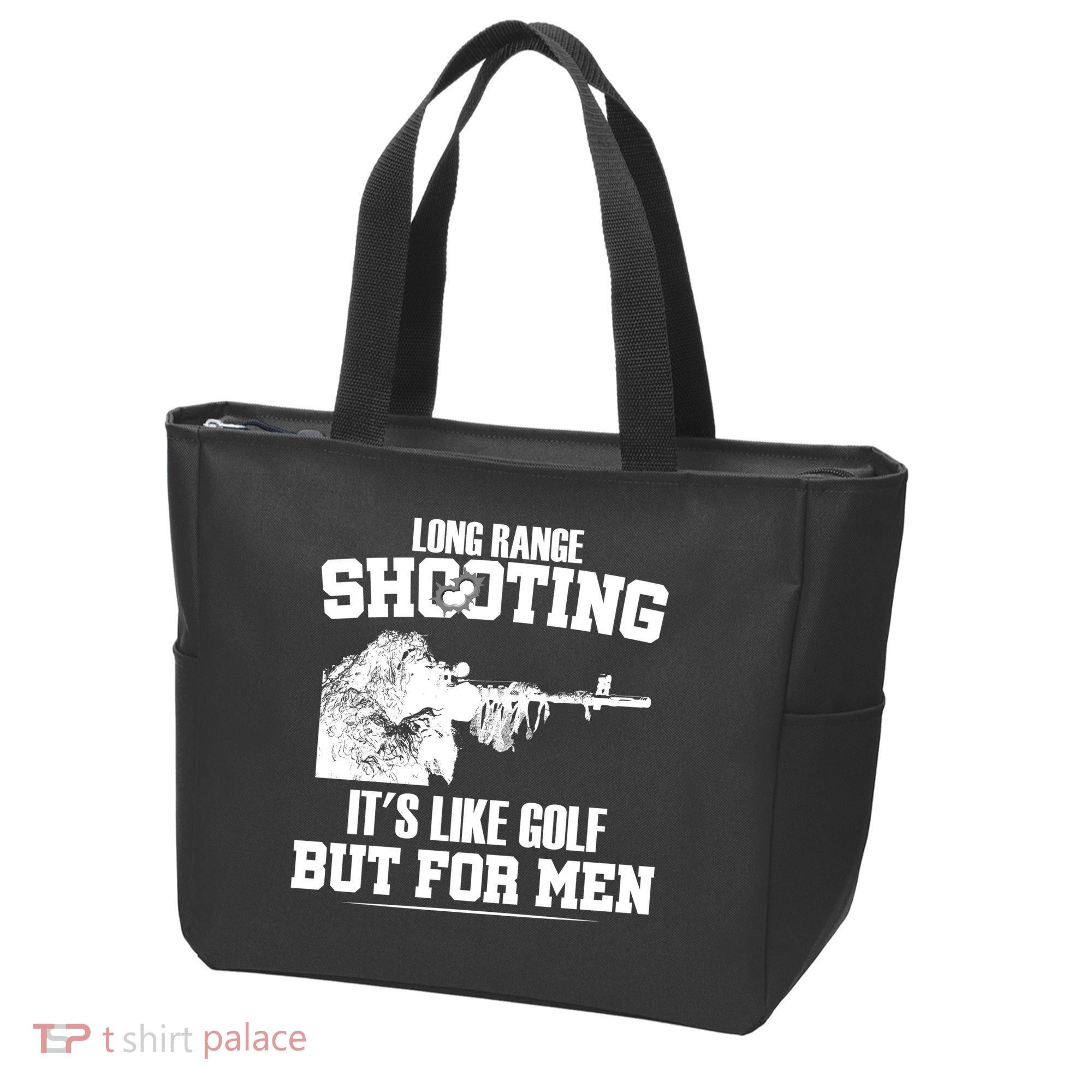 Long Range Shooting It's Like Golf But For Men Tote Bag