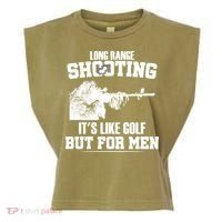 Long Range Shooting It's Like Golf But For Men Garment-Dyed Women's Muscle Tee thumb 0