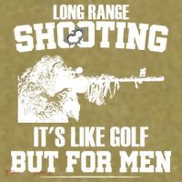 Long Range Shooting It's Like Golf But For Men Garment-Dyed Women's Muscle Tee thumb 6